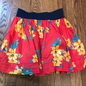 HOLLISTER red floral skirt